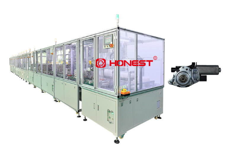 Automotive power window motor assembly line